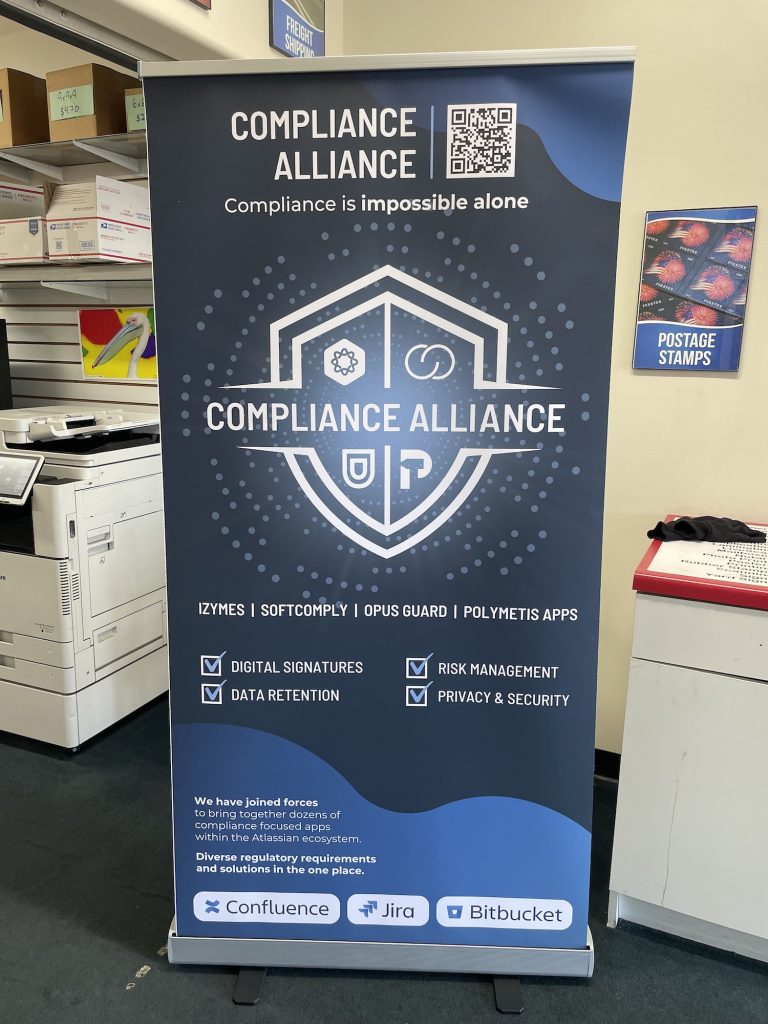 Standing banner made in 2025 for the Anaheim Convention Center